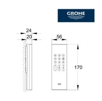 MEDIDAS MANDO A DISTANCIA 2020 SENSIA ARENA GROHE
